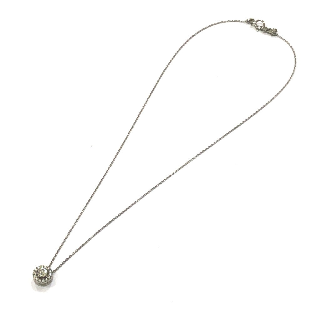 jewelry Pt850 Pt900 D0.29ct D0.13ct サークル ダイヤ ネックレス Pt900 レディース シルバー