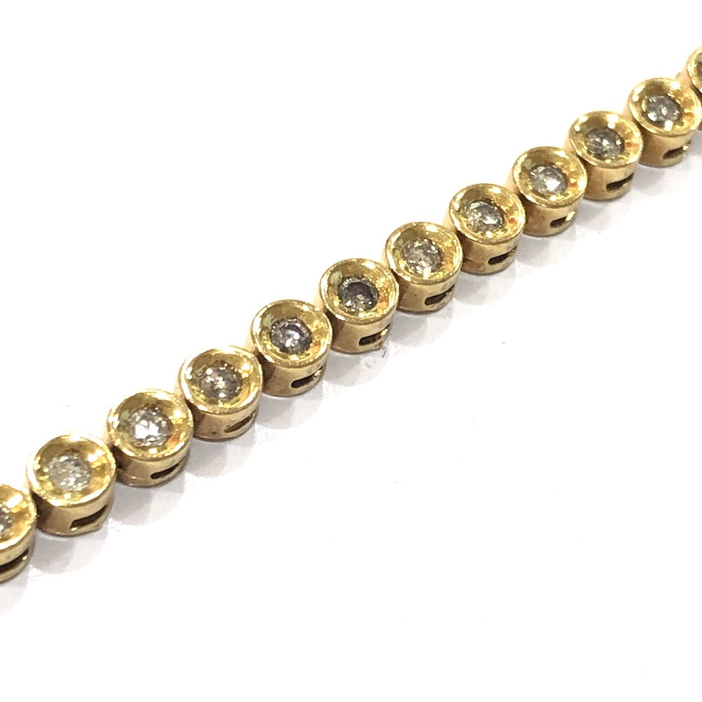 jewelry K18 D1.50ct ダイヤ アクセサリー テニス ブレスレット K18YG レディース ゴールド