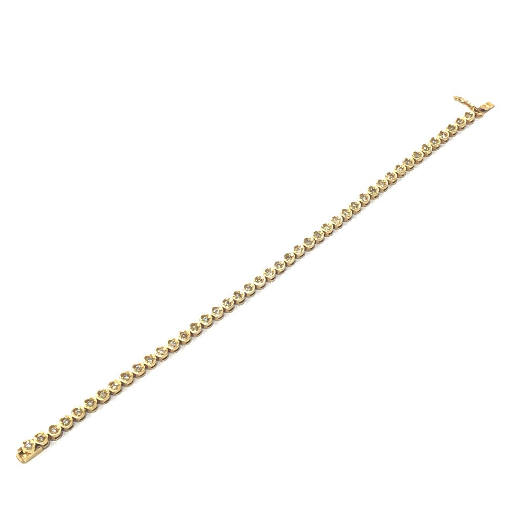 jewelry K18 D1.50ct ダイヤ アクセサリー テニス ブレスレット K18YG レディース ゴールド