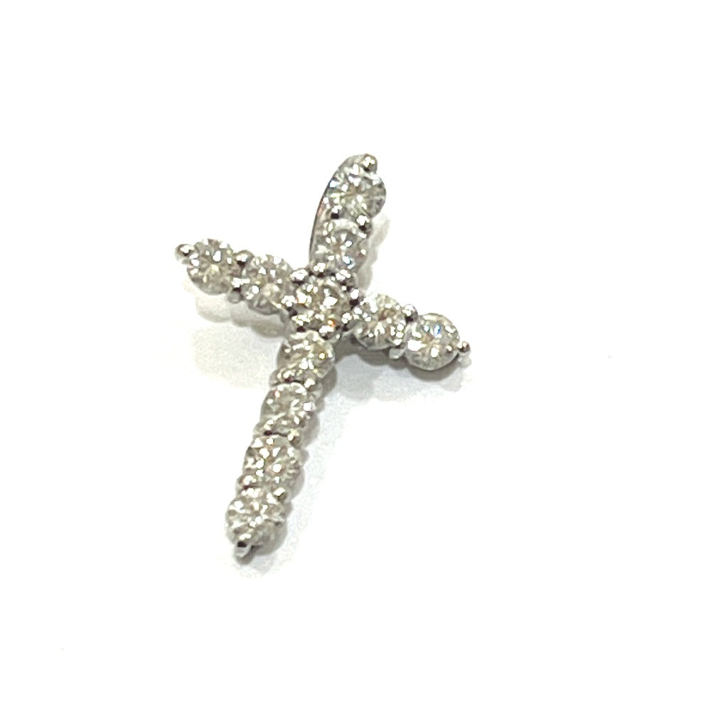 jewelry Pt900 D0.50ct ミニ クロス ダイヤ ネックレス ジュエリー アクセサリー 天然ダイヤモンド ペンダントトップ Pt900 レディース シルバー
