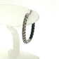 jewelry K18WG D0.20ct ダイヤ×ブラックダイヤ 片耳 ループ 宝石 ピアス K18WG レディース シルバー