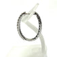 jewelry K18WG D0.20ct ダイヤ×ブラックダイヤ 片耳 ループ 宝石 ピアス K18WG レディース シルバー