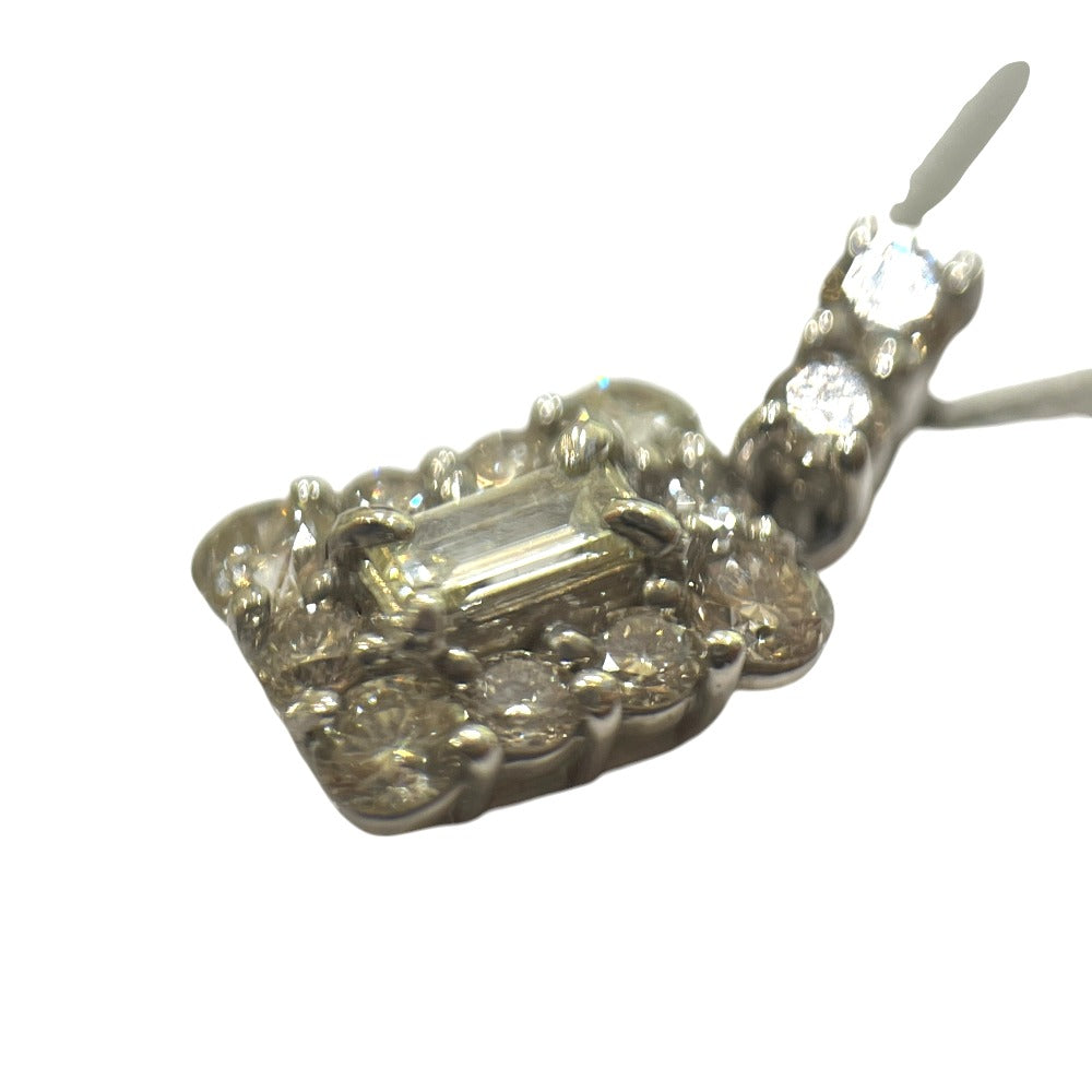 jewelry Pt850 x Pt900 D0.40ct Fancy Cut Diamond Accessories Necklace Pt900/Pt850 Silver Used