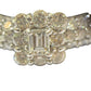jewelry Pt900 D1.00ct Fancy Cut Diamond Accessories Ring Pt900 Silver Used