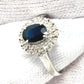 jewelry Pt900 S1.00ct D0.15ct サファイア ダイヤ リング・指輪 Pt900 レディース シルバー