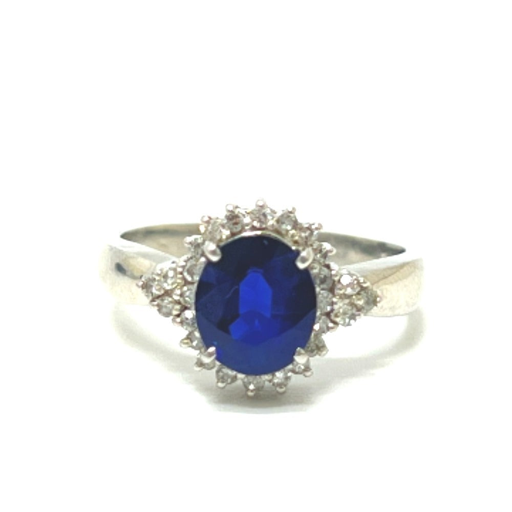 jewelry Pt900 S1.50ct D0.20ct サファイア リング・指輪 Pt900 レディース シルバー