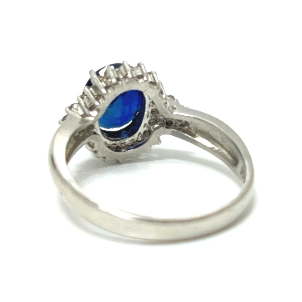 jewelry Pt900 S1.50ct D0.20ct サファイア リング・指輪 Pt900 レディース シルバー