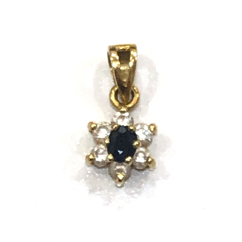 jewelry K18 サファイア ダイヤ ミニミニ ペンダントトップ K18 レディース ゴールド