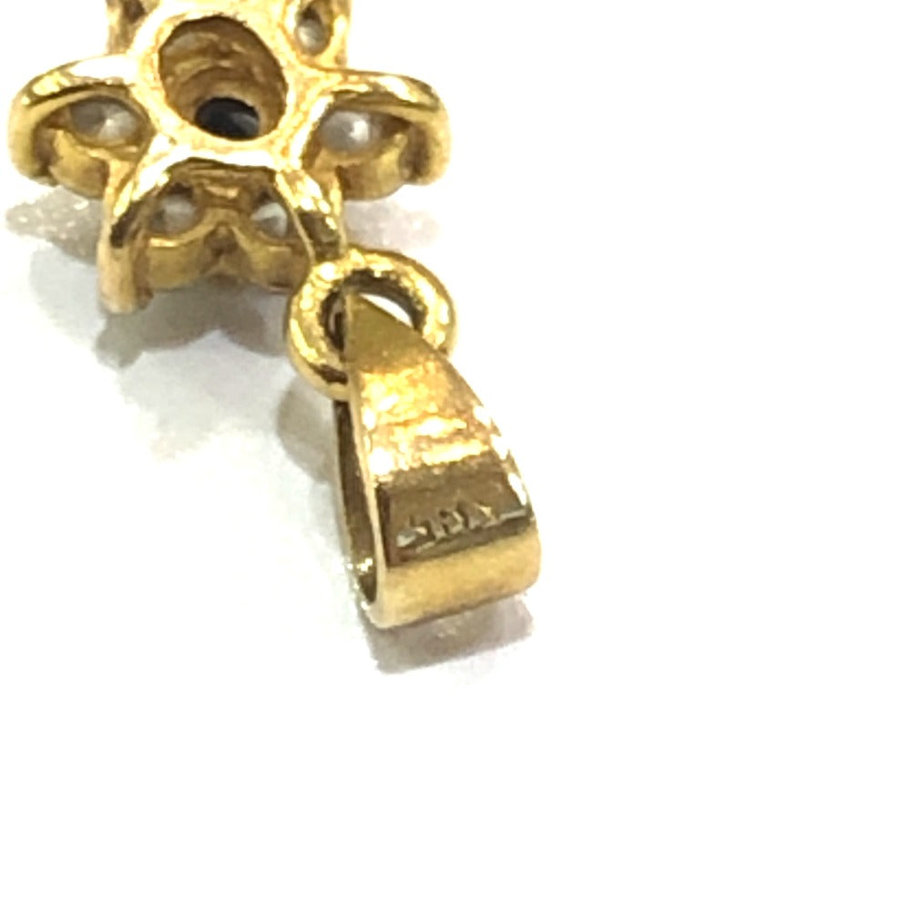 Jewelry K18 Sapphire Diamond Mini Pendant Top K18 Women's Gold