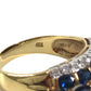 jewelry K18 Gold 18K S4.62ct D0.17% Diamond Sapphire Accessory Jewelry Ring K18 Yellow Gold Gold Used