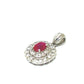 jewelry Pt900　D0.062ct R0.97ct ルビー ダイヤ ペンダントトップ Pt900 レディース シルバー