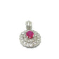 jewelry Pt900　D0.062ct R0.97ct ルビー ダイヤ ペンダントトップ Pt900 レディース シルバー