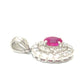 jewelry Pt900　D0.062ct R0.97ct ルビー ダイヤ ペンダントトップ Pt900 レディース シルバー