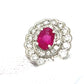 jewelry Pt900　D0.062ct R0.97ct ルビー ダイヤ ペンダントトップ Pt900 レディース シルバー