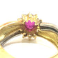 jewelry K18×Pt900 R0.33ct D0.15ct ルビー ダイヤ アクセサリー リング・指輪 K18/Pt900 レディース ゴールド