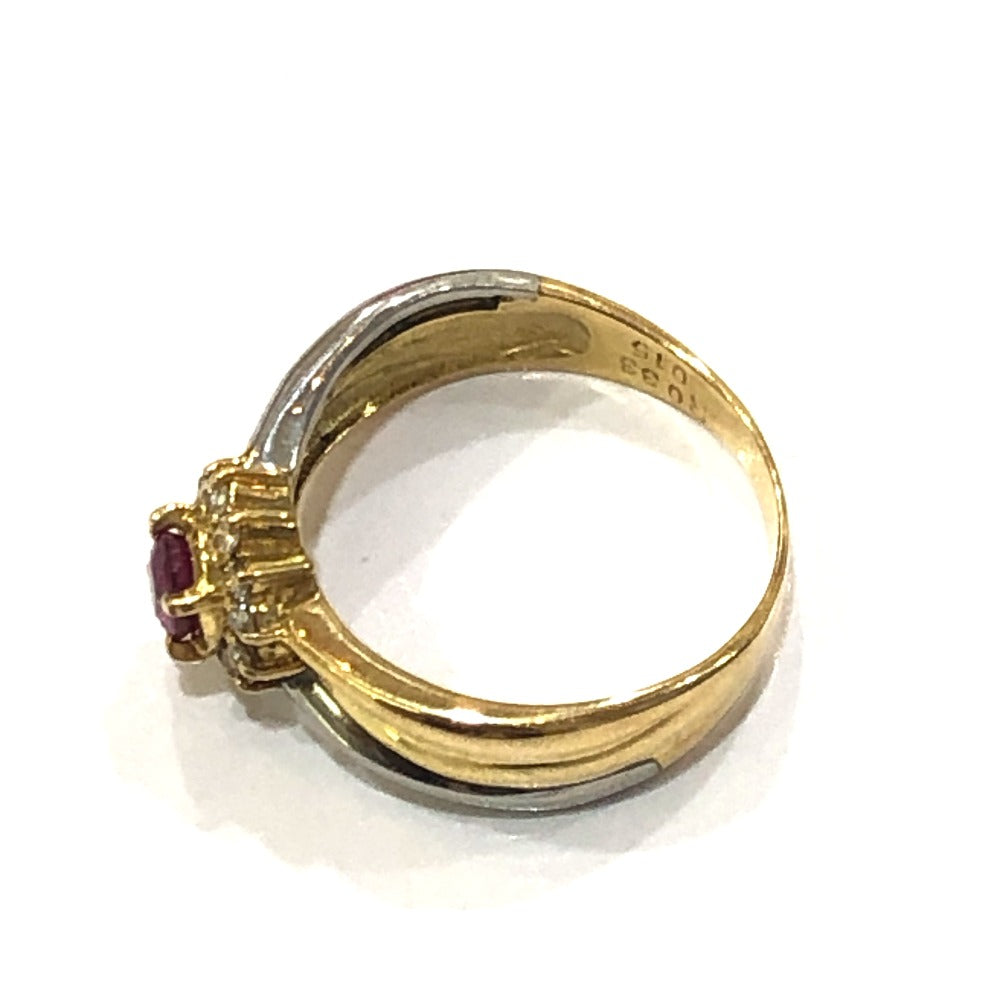 jewelry K18×Pt900 R0.33ct D0.15ct ルビー ダイヤ アクセサリー リング・指輪 K18/Pt900 レディース ゴールド