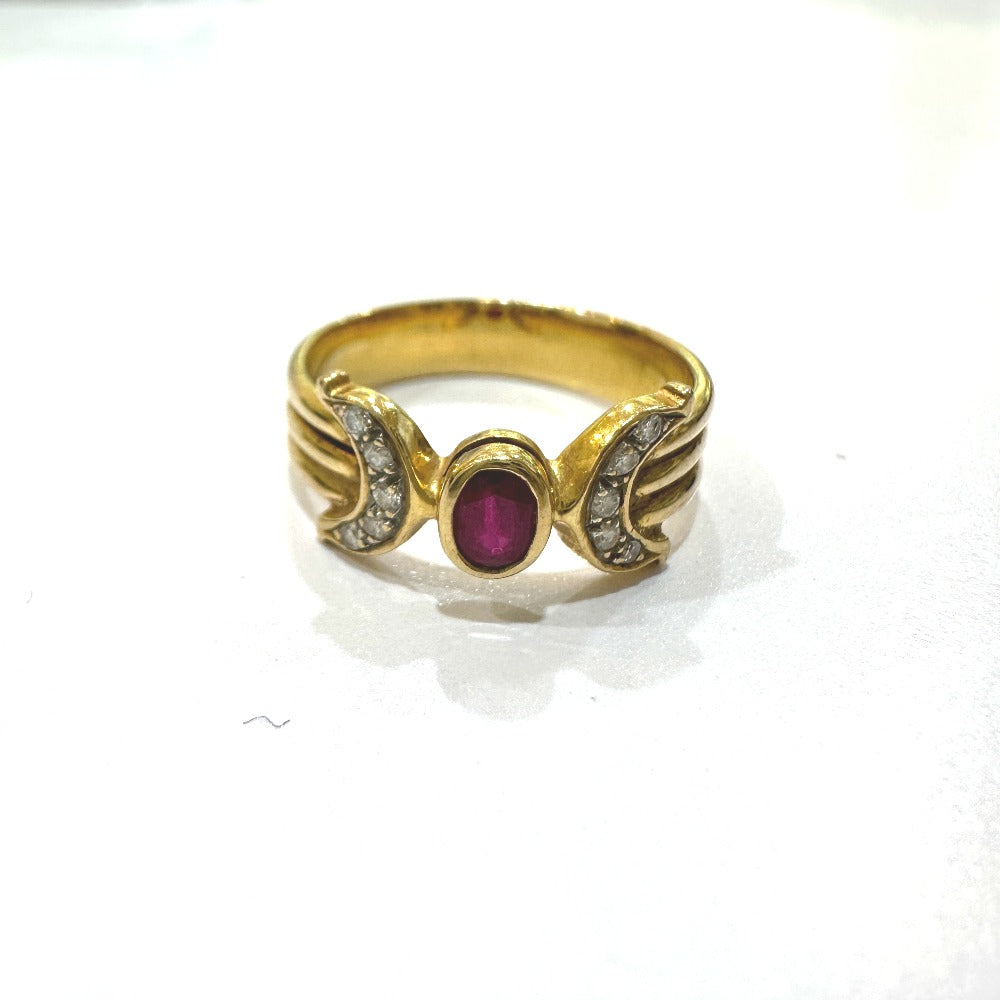 jewelry K18 ルビー石目無し ダイヤ 宝石 アクセサリー リング・指輪 K18 レディース ゴールド