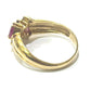 Jewelry K18 R0.54 D0.06ct Ruby Accessory Colored Stone Gemstone Ring K18 Women's Gold