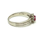 jewelry Pt900 R0.30ct D0.24ct ルビー ハート ダイヤ アクセサリー リング・指輪 Pt900 レディース シルバー