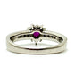 jewelry Pt900 R0.30ct D0.24ct ルビー ハート ダイヤ アクセサリー リング・指輪 Pt900 レディース シルバー