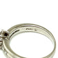 jewelry Pt900 R0.30ct D0.24ct ルビー ハート ダイヤ アクセサリー リング・指輪 Pt900 レディース シルバー