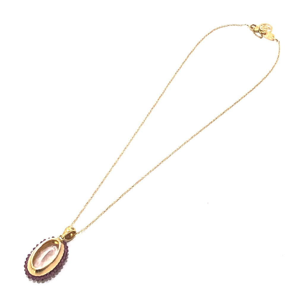 jewelry K18PG ビジュー アメジスト チェーン ネックレス K18PG レディース ピンクゴールド ゴールド