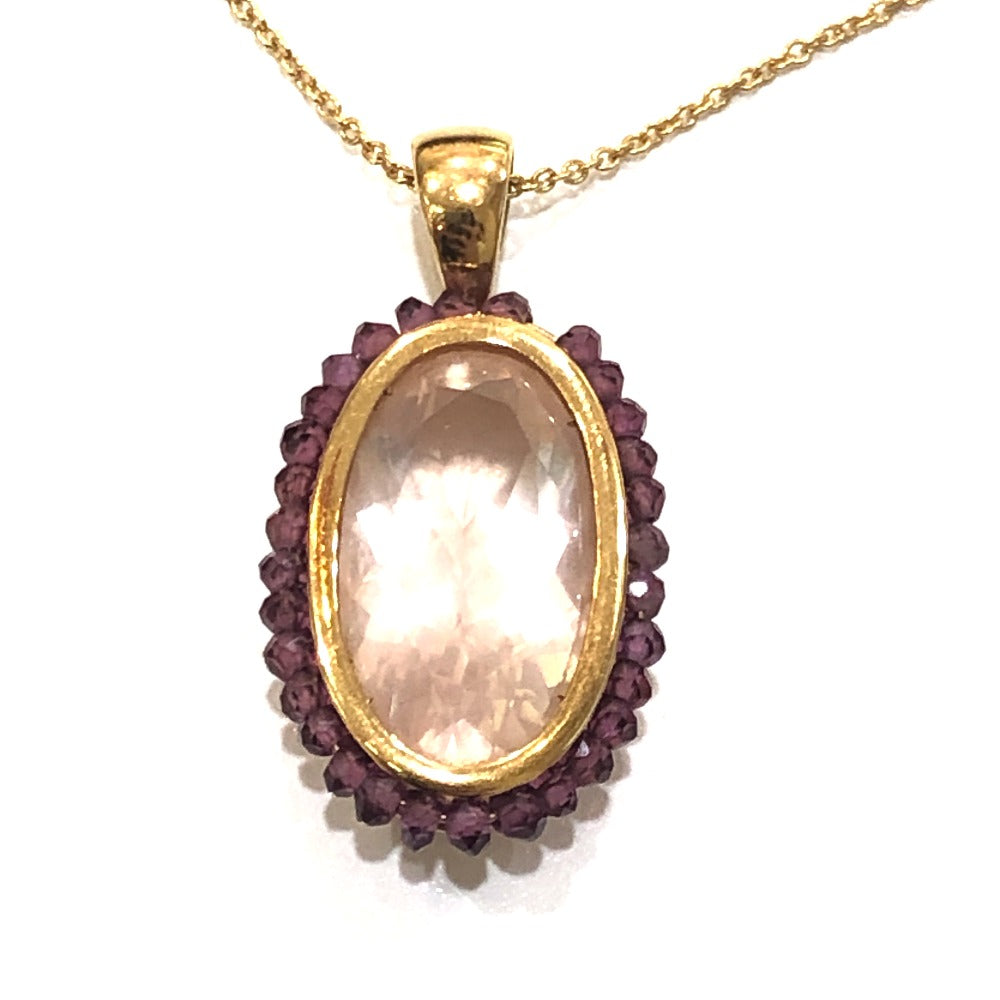 jewelry K18PG ビジュー アメジスト チェーン ネックレス K18PG レディース ピンクゴールド ゴールド