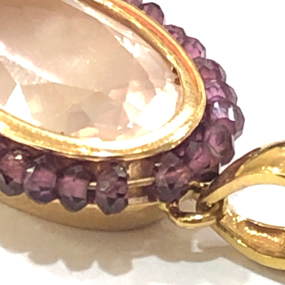 jewelry K18PG ビジュー アメジスト チェーン ネックレス K18PG レディース ピンクゴールド ゴールド