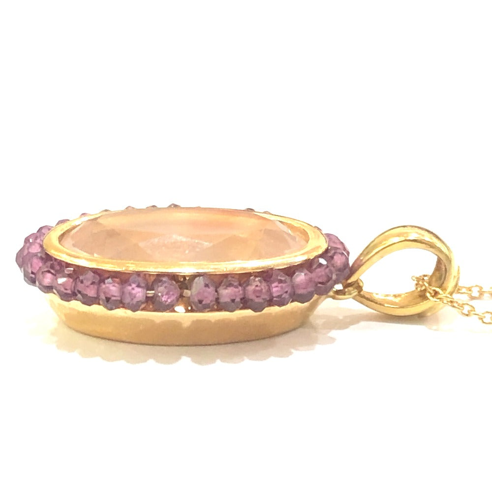 jewelry K18PG ビジュー アメジスト チェーン ネックレス K18PG レディース ピンクゴールド ゴールド