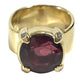 jewelry K18 Gold 18K K18 Garnet 7.99ct D0.07ct Diamond Accessory Jewelry Ring K18 Yellow Gold Gold Used