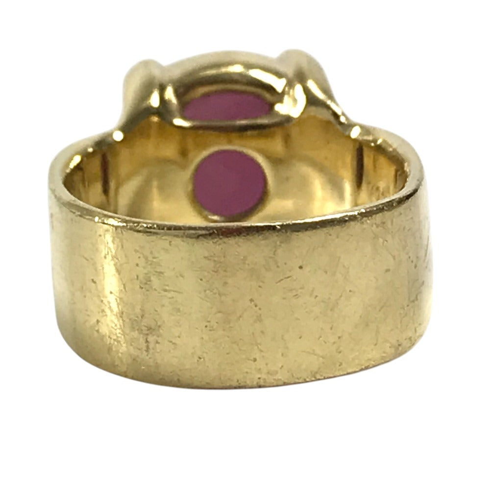 jewelry K18 Gold 18K K18 Garnet 7.99ct D0.07ct Diamond Accessory Jewelry Ring K18 Yellow Gold Gold Used