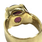 jewelry K18 Gold 18K K18 Garnet 7.99ct D0.07ct Diamond Accessory Jewelry Ring K18 Yellow Gold Gold Used