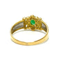 Jewelry K18 x Pt900 Emerald and Diamond Ring, Unmarked, Women's, K18 Gold