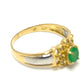 Jewelry K18 x Pt900 Emerald and Diamond Ring, Unmarked, Women's, K18 Gold