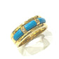 Jewelry K18 Turquoise D0.02ct Accessories Colored Stone Jewelry Ring K18 Women's Gold