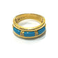Jewelry K18 Turquoise D0.02ct Accessories Colored Stone Jewelry Ring K18 Women's Gold