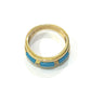 Jewelry K18 Turquoise D0.02ct Accessories Colored Stone Jewelry Ring K18 Women's Gold