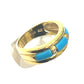 Jewelry K18 Turquoise D0.02ct Accessories Colored Stone Jewelry Ring K18 Women's Gold