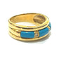 Jewelry K18 Turquoise D0.02ct Accessories Colored Stone Jewelry Ring K18 Women's Gold