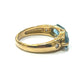 Jewelry K18 Aquamarine D0.07ct Accessories Colored Stone Gemstone Ring K18 Women's Gold