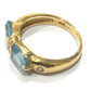 Jewelry K18 Aquamarine D0.07ct Accessories Colored Stone Gemstone Ring K18 Women's Gold