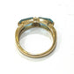 Jewelry K18 Aquamarine D0.07ct Accessories Colored Stone Gemstone Ring K18 Women's Gold