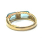 Jewelry K18 Aquamarine D0.07ct Accessories Colored Stone Gemstone Ring K18 Women's Gold