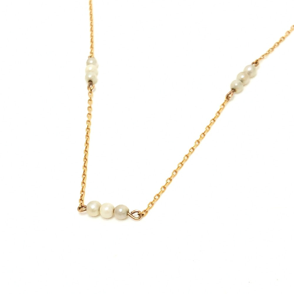 jewelry K18 ミニパール ネックレス アクセサリー 小物 ネックレス K18 レディース ゴールド