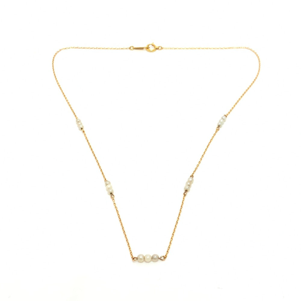 jewelry K18 ミニパール ネックレス アクセサリー 小物 ネックレス K18 レディース ゴールド