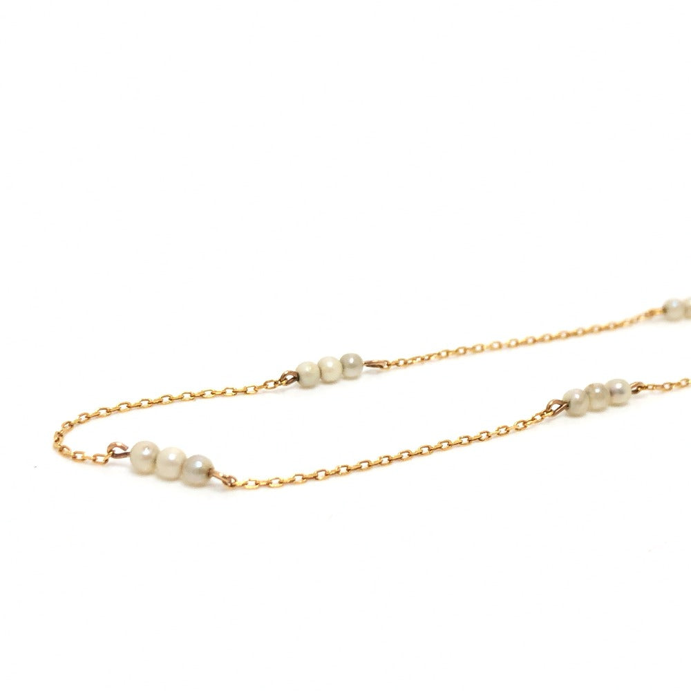jewelry K18 ミニパール ネックレス アクセサリー 小物 ネックレス K18 レディース ゴールド