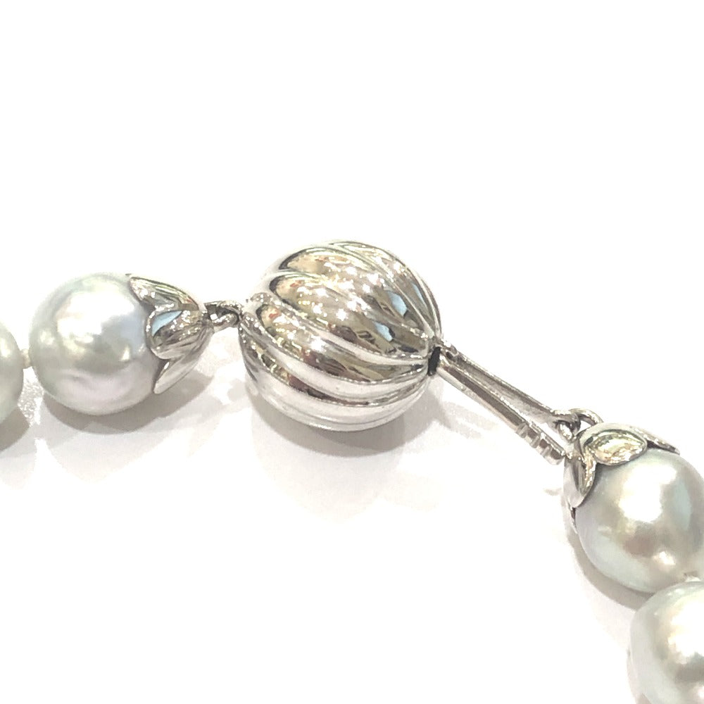 jewelry K18 Gold Setting Baroque Pearl Necklace 9mm-0.4" SV925 Pierce Set Necklace Pearl / K18 Silver Used