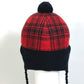 GUCCI 439029 Check Knit Cap with Pompoms, Cotton, Women's, Red