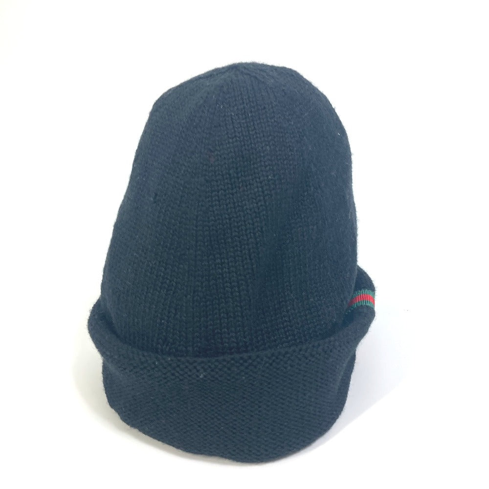 GUCCI Sherry Line Beanie Knit Cap, Wool, Men's, Black