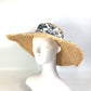 GUCCI 408789 Bucket Hat with Herbarium Ribbon Flora Straw Raffia Design, Beige, Women's